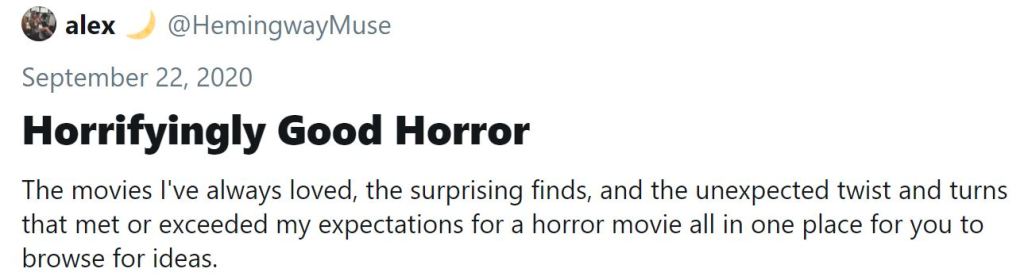 image links to Horrifyingly God Horror Moment on twitter 
